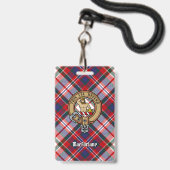 Clan MacFarlane Crest over Jurk Tartan Badge (Voorzijde met lanyard)