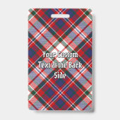 Clan MacFarlane Crest over Jurk Tartan Badge (Achterkant)