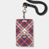 Clan MacFarlane Crest over Jurk Tartan Badge (Achterkant met lanyard)
