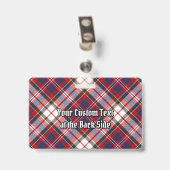 Clan MacFarlane Crest over Jurk Tartan Badge (Achterkant met clip)