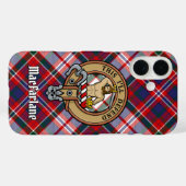 Clan MacFarlane Crest over Jurk Tartan Case-Mate iPhone Case (Achterkant (horizontaal))