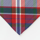 Clan MacFarlane Crest over Jurk Tartan Fleece Deken (Hoek)