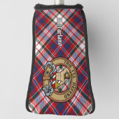 Clan MacFarlane Crest over Jurk Tartan Golfheadcover (Draai 90)