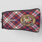 Clan MacFarlane Crest over Jurk Tartan Golfheadcover (Voorkant)