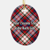 Clan MacFarlane Crest over Jurk Tartan Keramisch Ornament (Achterkant)