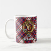 Clan MacFarlane Crest over Jurk Tartan Koffiemok (Links)
