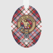 Clan MacFarlane Crest over Jurk Tartan Ornament (voorkant)