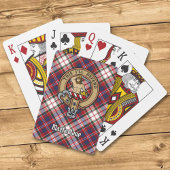 Clan MacFarlane Crest over Jurk Tartan Pokerkaarten