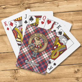 Clan MacFarlane Crest over Jurk Tartan Pokerkaarten