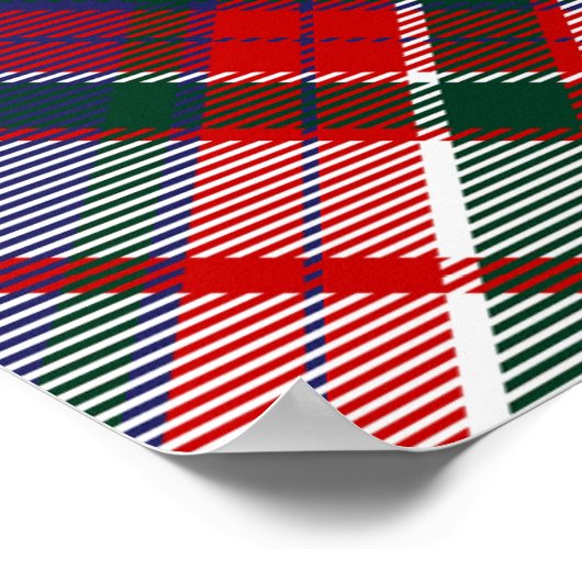 Clan MacFarlane Crest over Jurk Tartan Poster (Hoek)