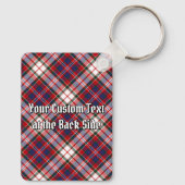Clan MacFarlane Crest over Jurk Tartan Sleutelhanger (Achterkant)