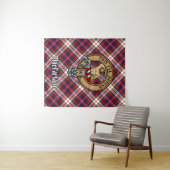 Clan MacFarlane Crest over Jurk Tartan Wandkleed (In Situ (horizontaal))
