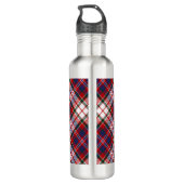 Clan MacFarlane Crest over Jurk Tartan Waterfles (Achterkant)