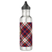 Clan MacFarlane Crest over Jurk Tartan Waterfles (Rechts)