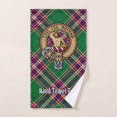 Clan MacFarlane Crest over moderne jacht Tartan Bad Handdoek (Handdoek)