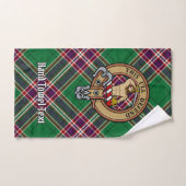 Clan MacFarlane Crest over moderne jacht Tartan Bad Handdoek (Handdoek)