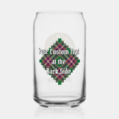 Clan MacFarlane Crest over moderne jacht Tartan Blikvorm Glas (Achterkant)