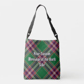 Clan MacFarlane Crest over moderne jacht Tartan Crossbody Tas (Achterkant)
