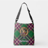 Clan MacFarlane Crest over moderne jacht Tartan Crossbody Tas (Voorkant)