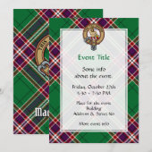 Clan MacFarlane Crest over moderne jacht Tartan Kaart (Voorkant / Achterkant)