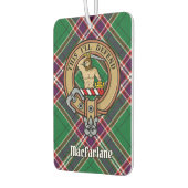 Clan MacFarlane Crest over moderne jacht Tartan Luchtverfrisser (Links)