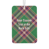 Clan MacFarlane Crest over moderne jacht Tartan Luchtverfrisser (Achterkant)