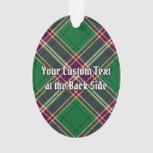 Clan MacFarlane Crest over moderne jacht Tartan Ornament (achterkant)