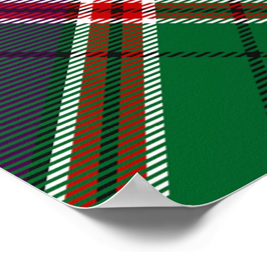 Clan MacFarlane Crest over moderne jacht Tartan Poster (Hoek)