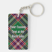 Clan MacFarlane Crest over moderne jacht Tartan Sleutelhanger (achterkant)