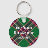 Clan MacFarlane Crest over moderne jacht Tartan Sleutelhanger (Achterkant)