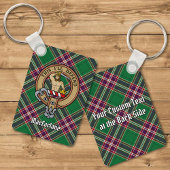 Clan MacFarlane Crest over moderne jacht Tartan Sleutelhanger