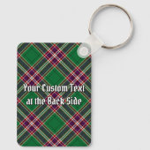 Clan MacFarlane Crest over moderne jacht Tartan Sleutelhanger (Achterkant)