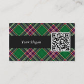 Clan MacFarlane Crest over moderne jacht Tartan Visitekaartje (Achterkant)