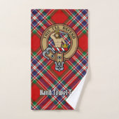 Clan MacFarlane Crest over Rode Tartan Bad Handdoek (Handdoek)