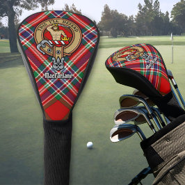 Clan MacFarlane Crest over Rode Tartan Golfheadcover