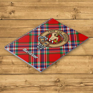 Clan MacFarlane Crest over Rode Tartan Notitieboek