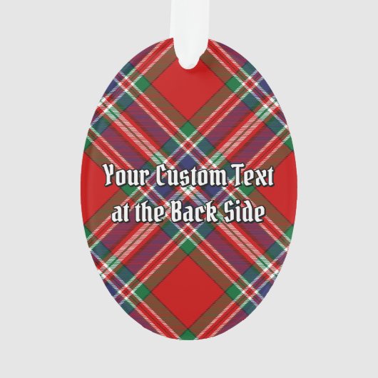 Clan MacFarlane Crest over Rode Tartan Ornament (achterkant)