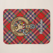 Clan MacFarlane Crest over Rode Tartan Sherpa Deken (Voorkant (horizontaal))