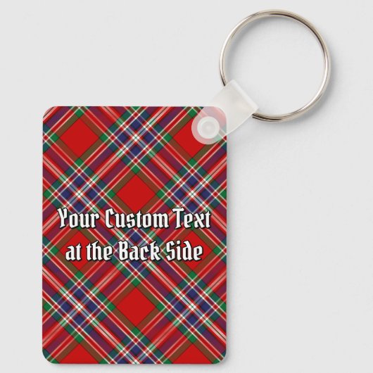 Clan MacFarlane Crest over Rode Tartan Sleutelhanger (Achterkant)