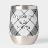 Clan MacFarlane Crest over zwart-wit tartaan (Achterkant)