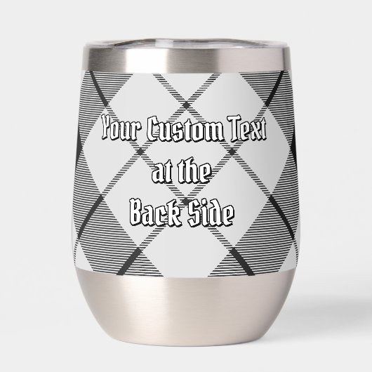 Clan MacFarlane Crest over zwart-wit tartaan (Achterkant)