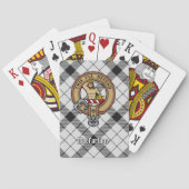 Clan MacFarlane Crest over zwart-wit tartaan Pokerkaarten (Achterkant)