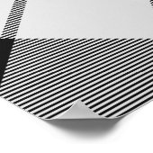 Clan MacFarlane Crest over zwart-wit tartaan Poster (Hoek)