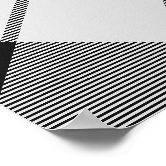 Clan MacFarlane Crest over zwart-wit tartaan Poster (Hoek)