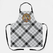 Clan MacFarlane Crest over zwart-wit tartaan Schort (Voorkant)