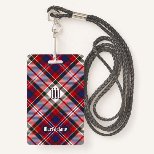 Clan MacFarlane Dress Tartan Badge (Voorkant met draagriem)