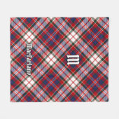 Clan MacFarlane Dress Tartan Fleece Deken (Voorkant (Horizontaal))