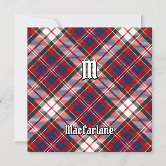 Clan MacFarlane Dress Tartan Kaart (Voorkant)