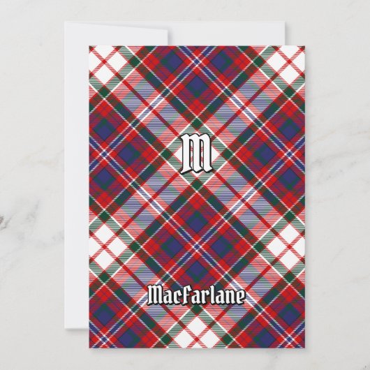 Clan MacFarlane Dress Tartan Kaart (Voorkant)