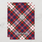 Clan MacFarlane Dress Tartan Kaart (Voorkant / Achterkant)